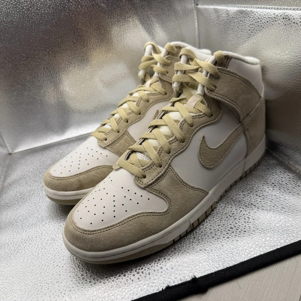 Size 10.5 Nike Dunk Hi‎ Retro PRM Phantom/Limestone-Sail Mens Shoes DQ7679-001
